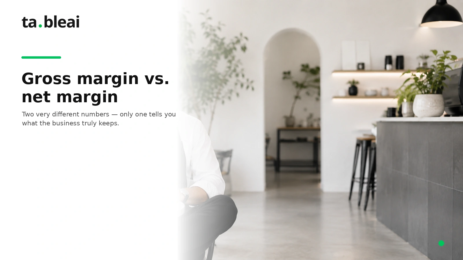 Gross margin versus net margin in a restaurant
