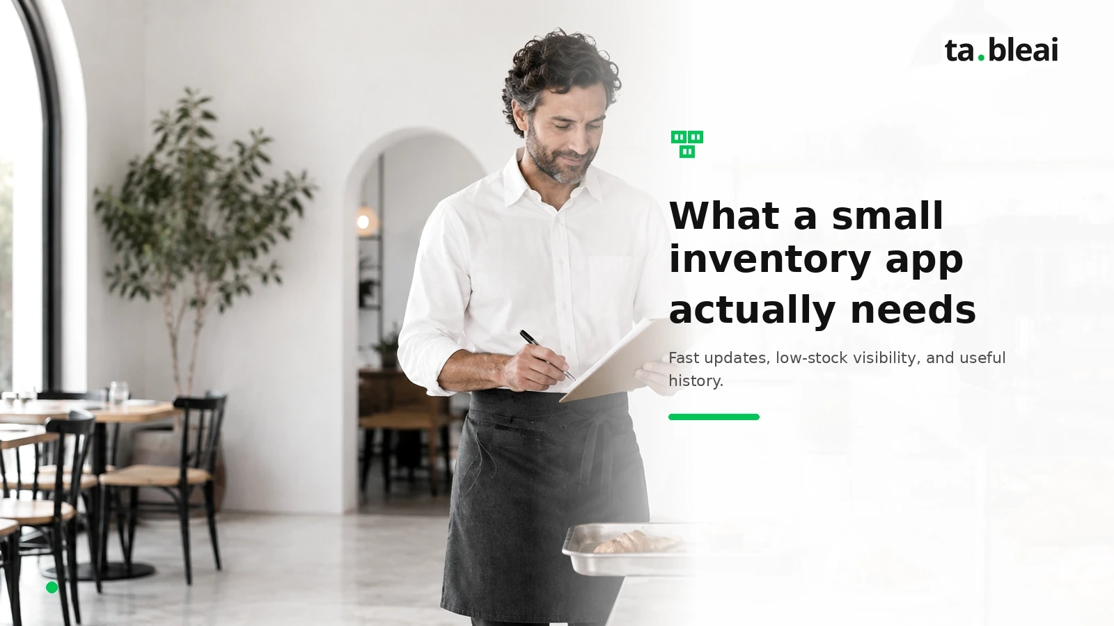 What a small restaurant inventory app really needs to do