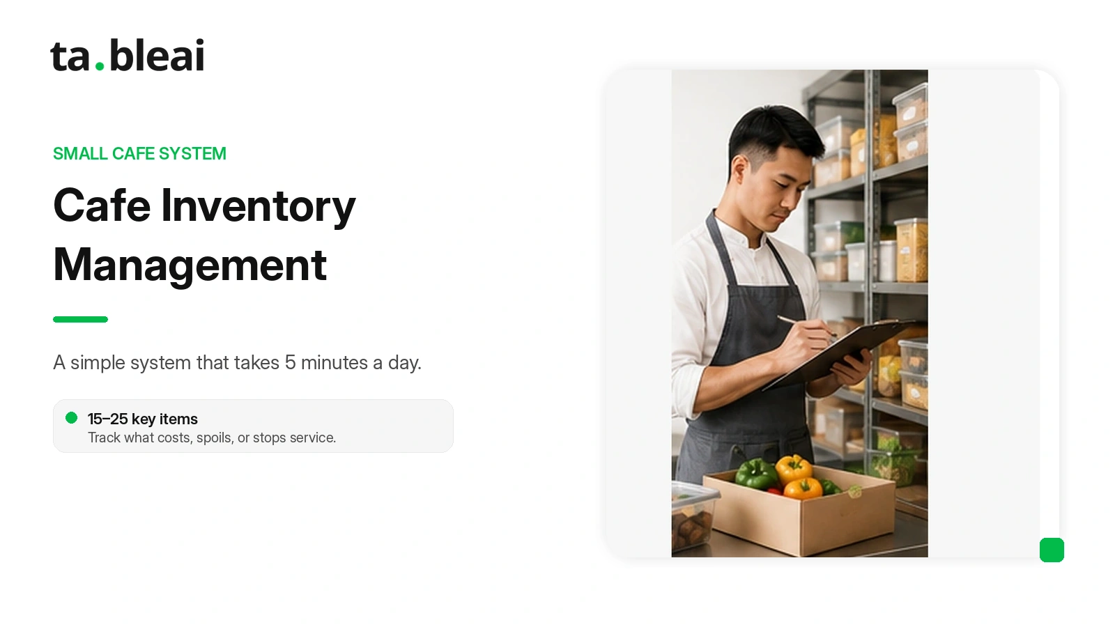 Cafe Inventory Management: A Simple Daily System