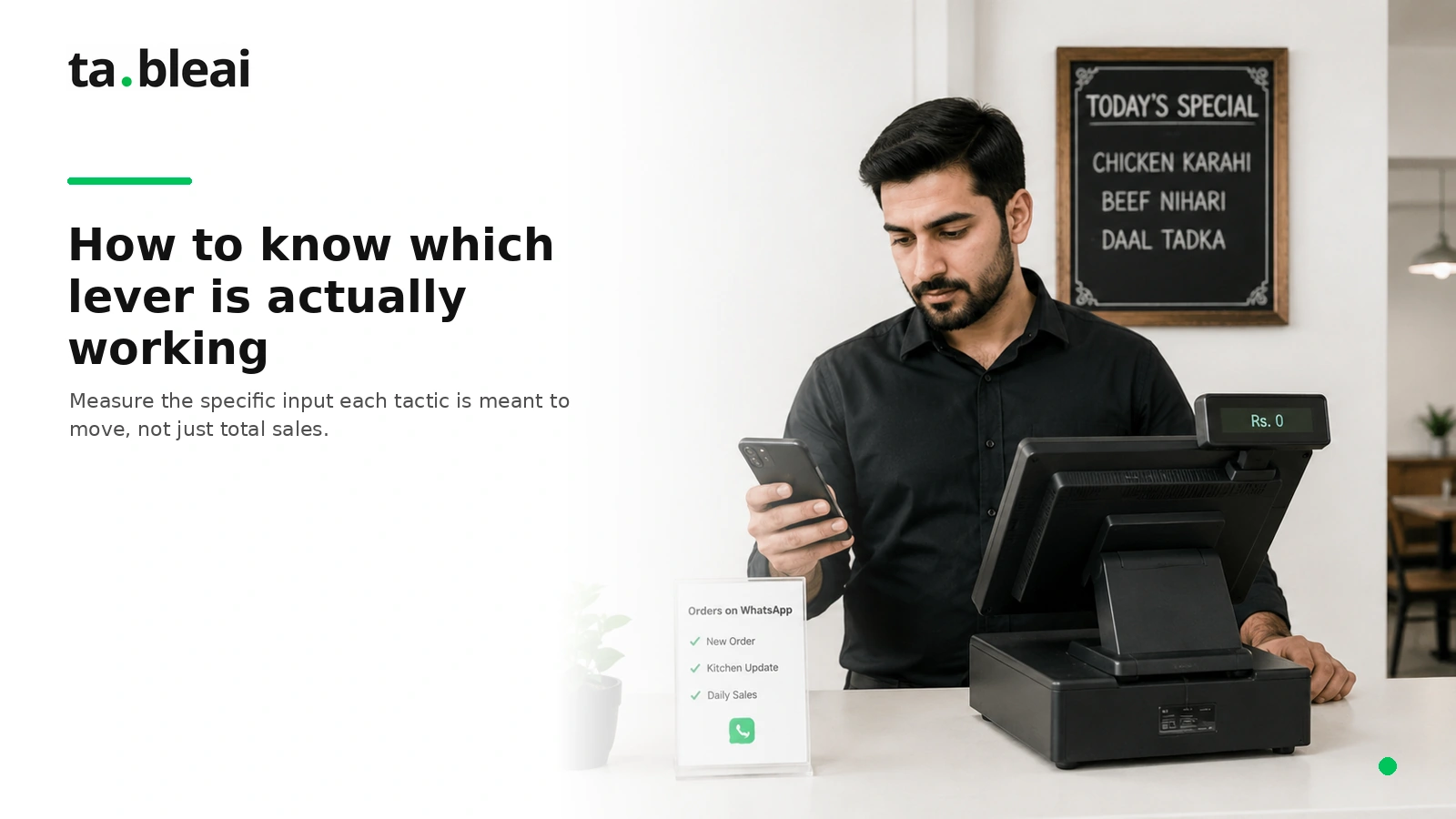How to know which restaurant sales lever is working