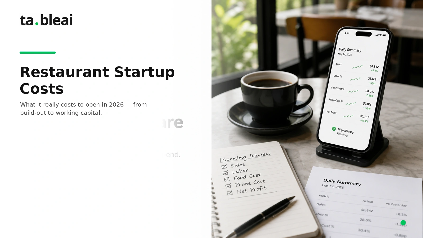 Restaurant Startup Costs: What It Really Costs to Open (2026 Breakdown)