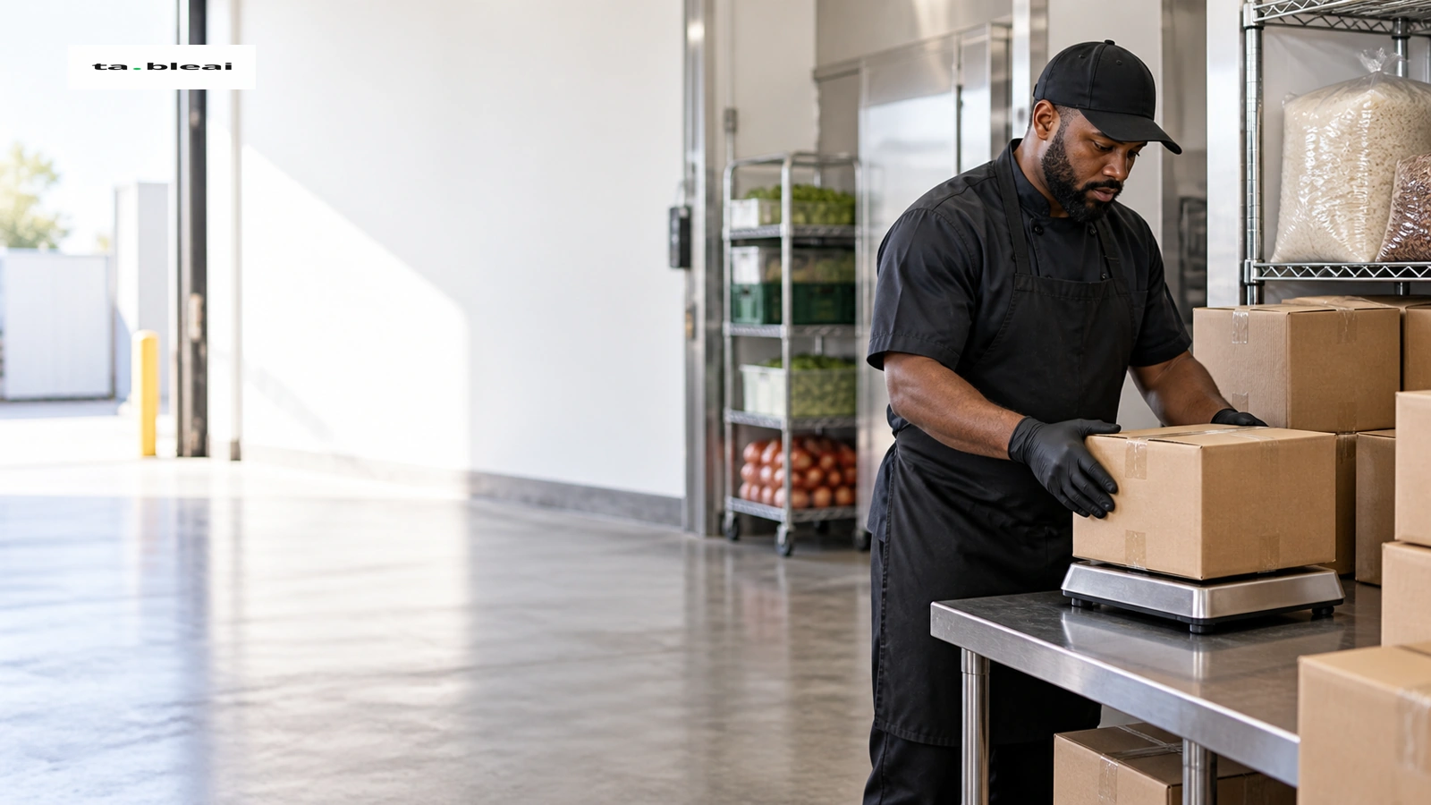 Scale beside ingredient cases