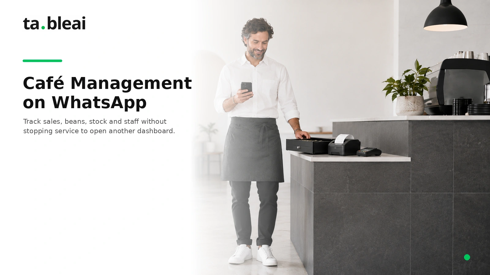 Café management on WhatsApp with TableAI
