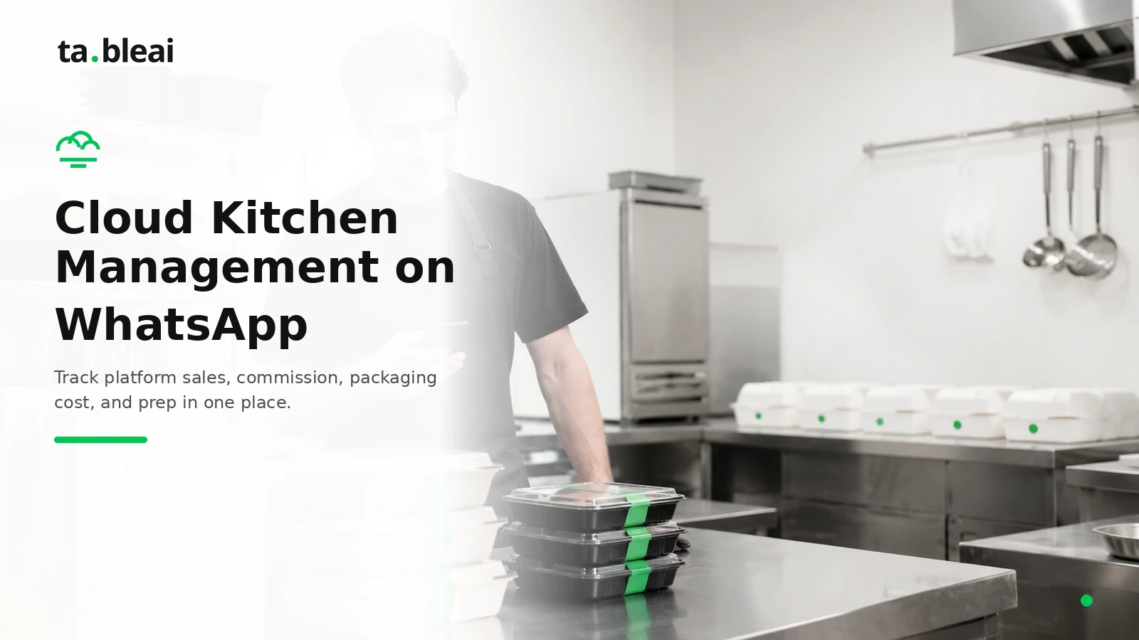 Cloud kitchen management on WhatsApp with TableAI